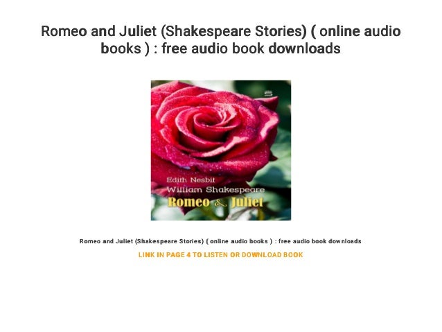 Romeo And Juliet Story Book